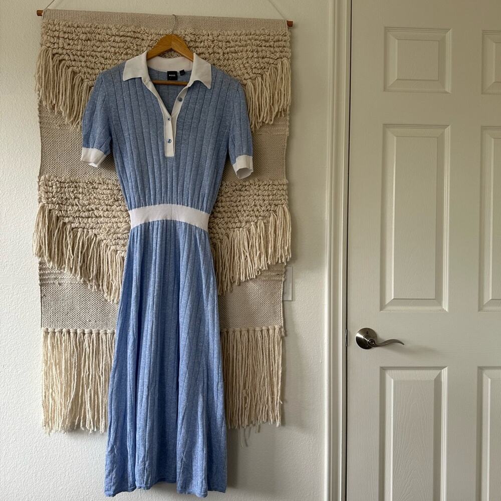 BOSS Polo Knit Midi Dress